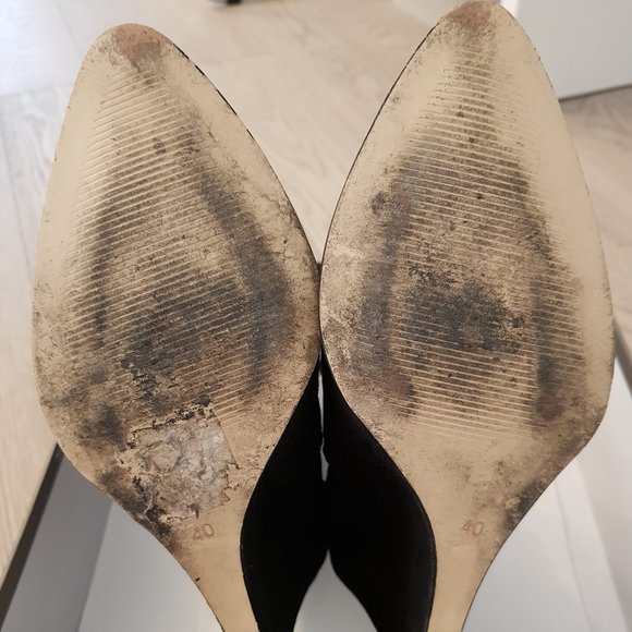 Witchery Wedge Suede Black Booties - Picture 7 of 9